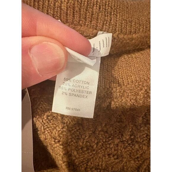 J. Jill Women's XL Brown Textured Pullover Sweater with Side Buttons NWT - Picture 8 of 9
